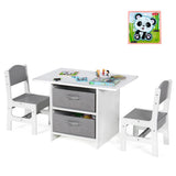 NNECW Kids Activity Desk and Chair set with Large Storage Space for Preschool
