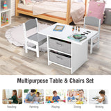 NNECW Kids Activity Desk and Chair set with Large Storage Space for Preschool