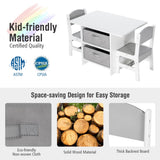 NNECW Kids Activity Desk and Chair set with Large Storage Space for Preschool