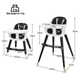 NNECW Convertible Baby Chair with Adjustable Footrest for Babies and Toddlers