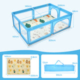 NNECW 206 x 146cm Baby Playpen As Activity Centre-Blue