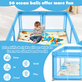 NNECW 206 x 146cm Baby Playpen As Activity Centre-Blue