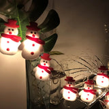 NNETM Charming LED Snowman String Lights for Festive Christmas Decor - Set of 10 Lights (5.4ft/1.65m)