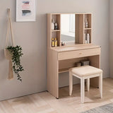 NNETM Minimalist White Dressing Stool - Bedroom Makeup Chair
