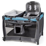 NNECW 4-IN-1 Blue Baby Portacot with Carry Bag & Foldable Bassinet