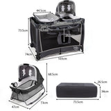NNECW 4-IN-1 Baby Portacot with Carry Bag & Foldable Bassinet