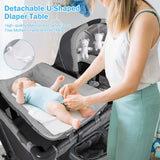NNECW 4-IN-1 Baby Portacot with Carry Bag & Foldable Bassinet