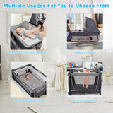 NNECW 4-IN-1 Baby Portacot with Carry Bag & Foldable Bassinet