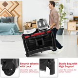 NNECW 4-IN-1Red Baby Portacot with Carry Bag & Foldable Bassinet