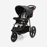 NNECW Jogging Baby Stroller with Canopy and Backrest for Babier-Black