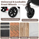 NNECW Folding Infant Stoller with Adjustable Canopy and Backrest for Kids