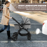 NNECW Folding Infant Stoller with Adjustable Canopy and Backrest for Kids