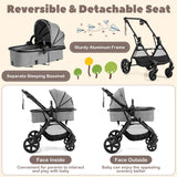 NNECW Folding Infant Stoller with Adjustable Canopy and Backrest for Kids