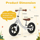NNECW Kids No Pedal Training Bicycle with Adjustable Handlebar and Seat
