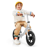 NNECW Kids No Pedal Training Bicycle with Adjustable Handlebar and Seat