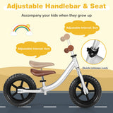 NNECW Kids No Pedal Training Bicycle with Adjustable Handlebar and Seat