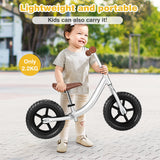 NNECW Kids No Pedal Training Bicycle with Adjustable Handlebar and Seat