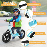 NNECW Balance Bike with Adjustable Handlebar and Seat for Toddler and Kids-Blue