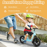 NNECW Balance Bike with Adjustable Handlebar and Seat for Toddler and Kids-Blue