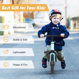 NNECW Balance Bike with Adjustable Handlebar and Seat for Toddler and Kids-Blue