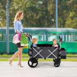 NNECW Adjustable Stroller Wagon with Ample Storage for Kids