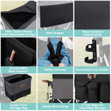 NNECW Adjustable Stroller Wagon with Ample Storage for Kids