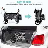 NNECW Adjustable Stroller Wagon with Ample Storage for Kids