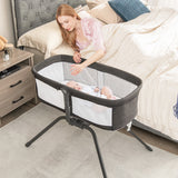 NNECW Portable Foldable Baby Crib with Mattress and Carry Bag