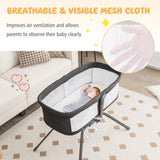 NNECW Portable Foldable Baby Crib with Mattress and Carry Bag
