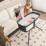 NNECW Portable Foldable Baby Crib with Mattress and Carry Bag