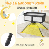 NNECW Portable Foldable Baby Crib with Mattress and Carry Bag