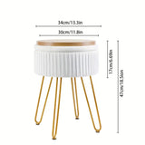 NNETM Creative Round Storage Stool- White