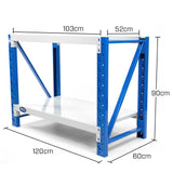 NNEDPE 1.2m Steel Garage Work Bench Table