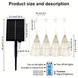 NNETM Outdoor Solar Firework Lights - 4-Pack 480 LED Starburst Hanging Lights