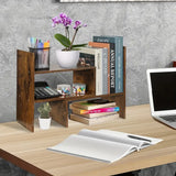 NNETM Simple Desktop Bookshelf: Office Storage Solution