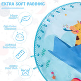NNECW 4-in-1 Activity Play Mat with 5 Hanging Sensory Toys for Infant Blue