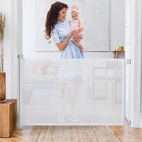 NNECW Baby Safety Gate Gate Retractable Mesh for Kids and Pets