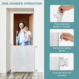 NNECW Baby Safety Gate Gate Retractable Mesh for Kids and Pets