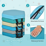 NNECW 6-Piece Kids Floor Cushionw with Soft Seating for Classroom/Home/School-Blue