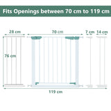 NNECW 70-119CM Adjustable Baby Safety Gate