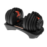 NNEDPE 2x 24kg Powertrain Adjustable Dumbbells with Stand