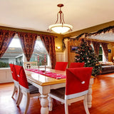 NNETM 4Pcs Christmas Chair Covers - Santa Claus Red Hat Snowflake Chair Xmas Cap