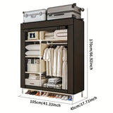 NNETM Modern Clothes Storage Wardrobe with Dustproof Cover