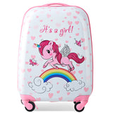 NNECW Kids Hard Shell Unicorn Luggage Backpack Set for Travel