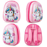 NNECW Kids Hard Shell Unicorn Luggage Backpack Set for Travel