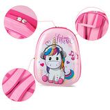 NNECW Kids Hard Shell Unicorn Luggage Backpack Set for Travel
