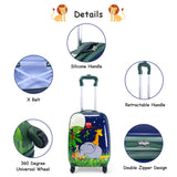 NNECW 2 Pieces Kids Carry On Luggage Set with Spinner Wheels