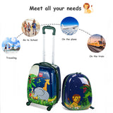 NNECW 2 Pieces Kids Carry On Luggage Set with Spinner Wheels