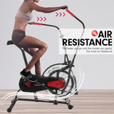 NNEDPE Powertrain Air Resistance Fan Exercise Bike Cardio - Black
