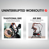 NNEDPE Powertrain Air Resistance Fan Exercise Bike Cardio - Black